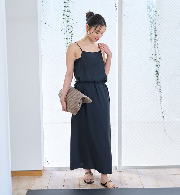 Rouge vif「アシメドレープキャミワンピース」|ワンピース|