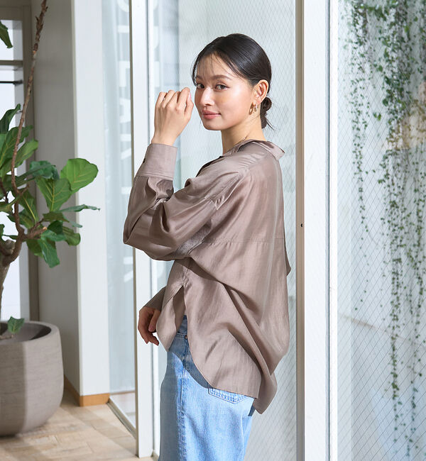 Rouge vif「ポケット付きシアーシャツ」|シャツ・ブラウス|