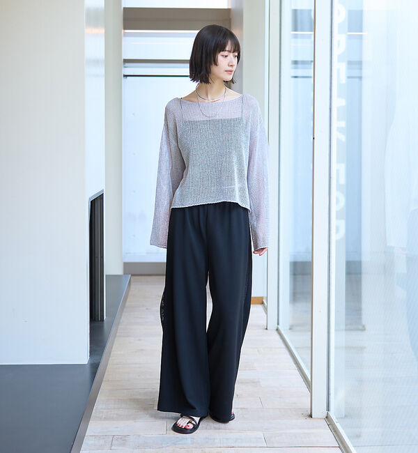 Rouge vif「シアーメッシュペーパーニットプルオーバー」|ニット・セーター|