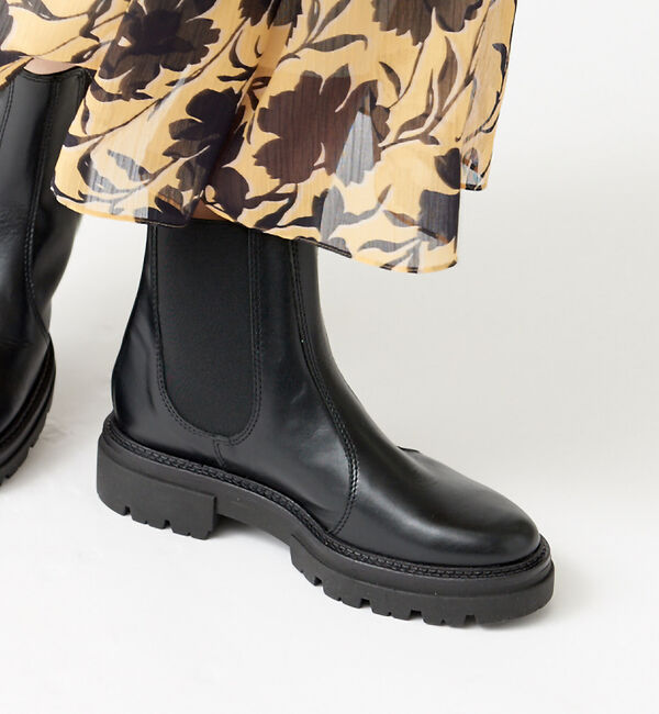 Rouge vif「追加2【ENESS／エネス】サイドゴアブーツ / ショートブーツ / 牛革」|ショートブーツ|ブラック