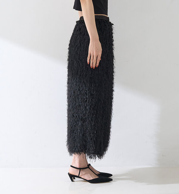 Rouge vif「フリンジフェザーサイドスリットスカート」|スカート|