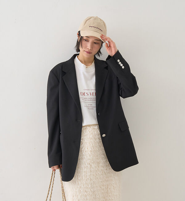 Rouge vif「【セットアップ対応】メンズライクウール混サキソニージャケット」|テーラードジャケット|