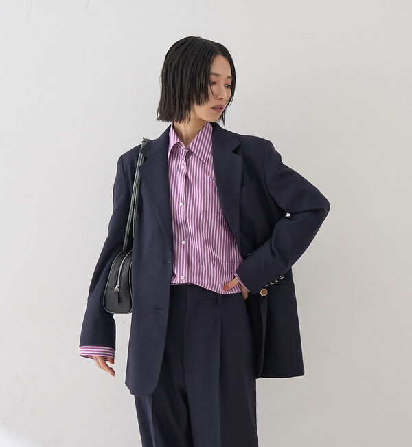 Rouge vif「【セットアップ対応】メンズライクウール混サキソニージャケット」|テーラードジャケット|