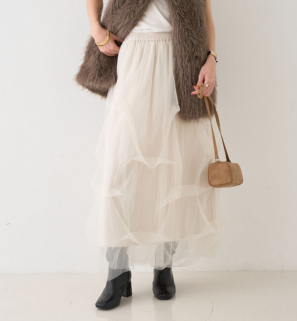 Rouge vif「【一部店舗限定】チュールフォルムスカート」|スカート|