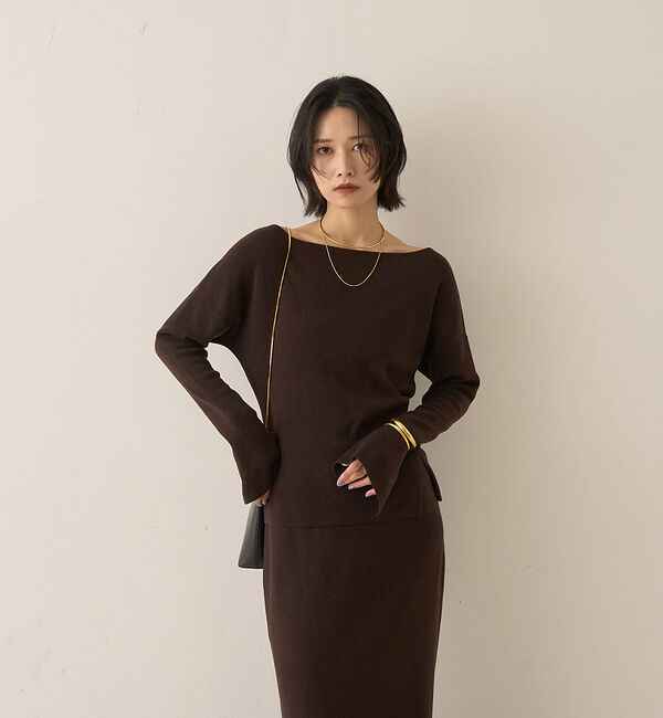 Rouge vif「【セットアップ対応】フレアドルマンニットプルオーバー」|ニット・セーター|