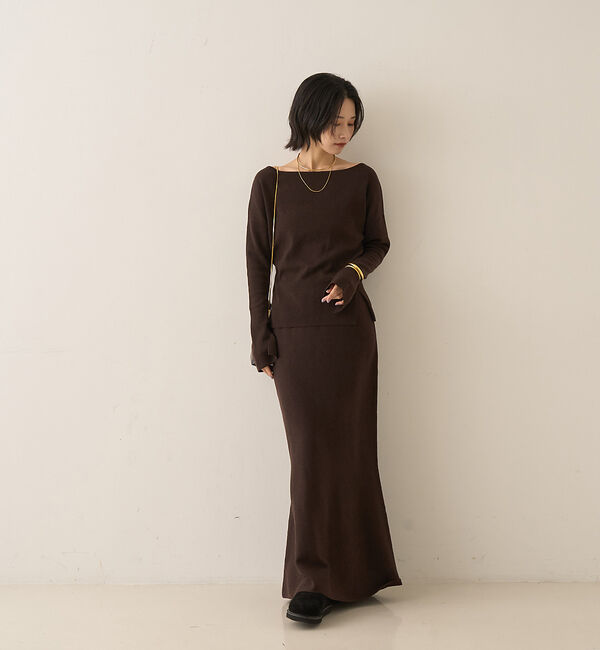 Rouge vif「【セットアップ対応】セミフレアニットスカート」|スカート|