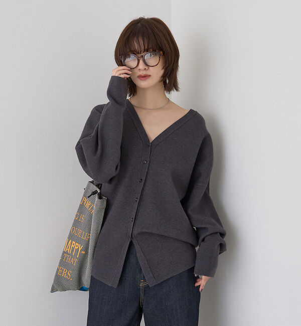Rouge vif「変形オーバールーズニットカーディガン」|カーディガン|