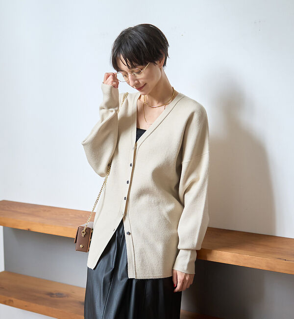 Rouge vif「変形オーバールーズニットカーディガン」|カーディガン|