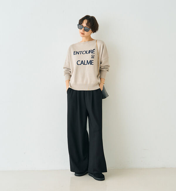 Rouge vif「【人気追加】ストレッチダンボールタックワイドパンツ」|その他|