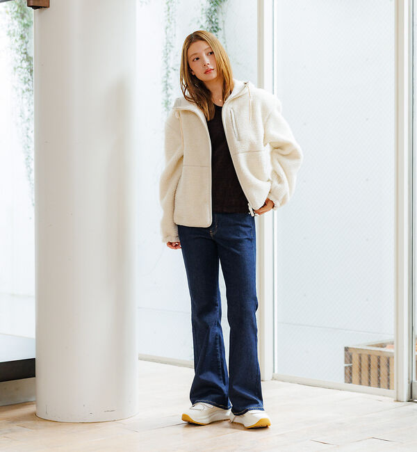 Rouge vif「【NANGA / ナンガ】BOA FLEECE ZIP HOODIE / ボアフ」|パーカー|