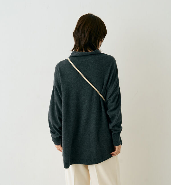 Rouge vif「ボトルネックポンチョライクニットプルオーバー」|ニット・セーター|