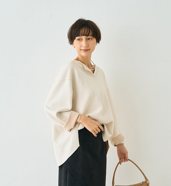 Rouge vif「圧縮ニットプルオーバーブラウス」|ニット・セーター|