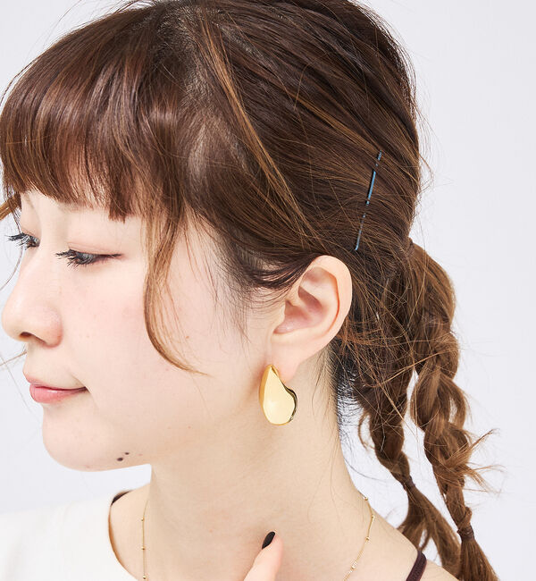 Rouge vif「【MC STUDIO/エムシースタジオ】ティアドロップ オーバルピアス」|ピアス|