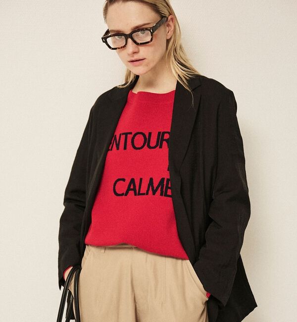 Rouge vif「【2026SS新作】ジャガードロゴニット ENTOURE DE CALME」|ニット・セーター|