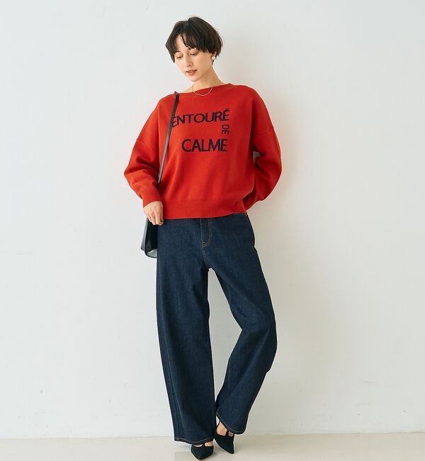 Rouge vif「【2026SS新作】ジャガードロゴニット ENTOURE DE CALME」|ニット・セーター|