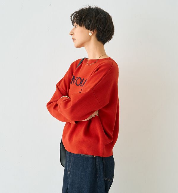 Rouge vif「【2026SS新作】ジャガードロゴニット ENTOURE DE CALME」|ニット・セーター|