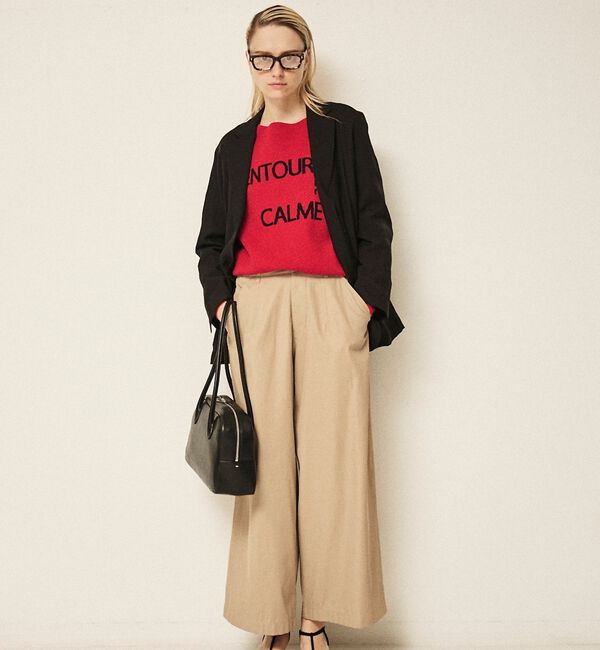 Rouge vif「【2026SS新作】ジャガードロゴニット ENTOURE DE CALME」|ニット・セーター|