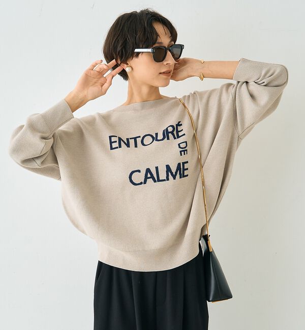 Rouge vif「【2026SS新作】ジャガードロゴニット ENTOURE DE CALME」|ニット・セーター|