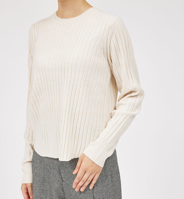 qualite「【23AW】アシメスヌードリブニット」|ニット・セーター|