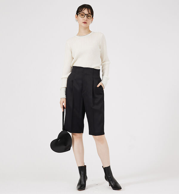 qualite「レイヤードワイドリブニット」|ニット・セーター|