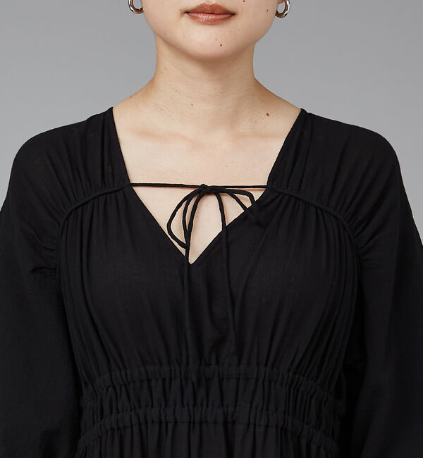 qualite「ウェストギャザーワンピース」|ワンピース|