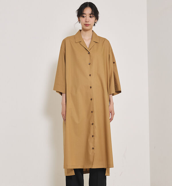 qualite「ダンプシャツワンピース」|ワンピース|