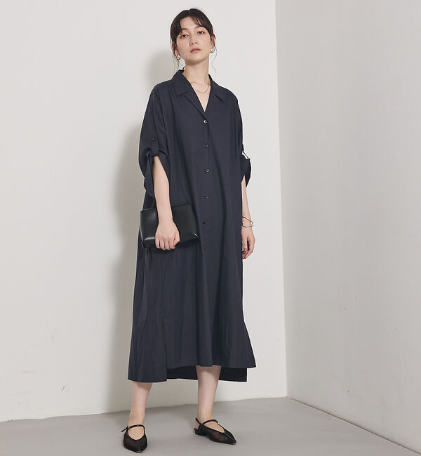 qualite「ダンプシャツワンピース」|ワンピース|