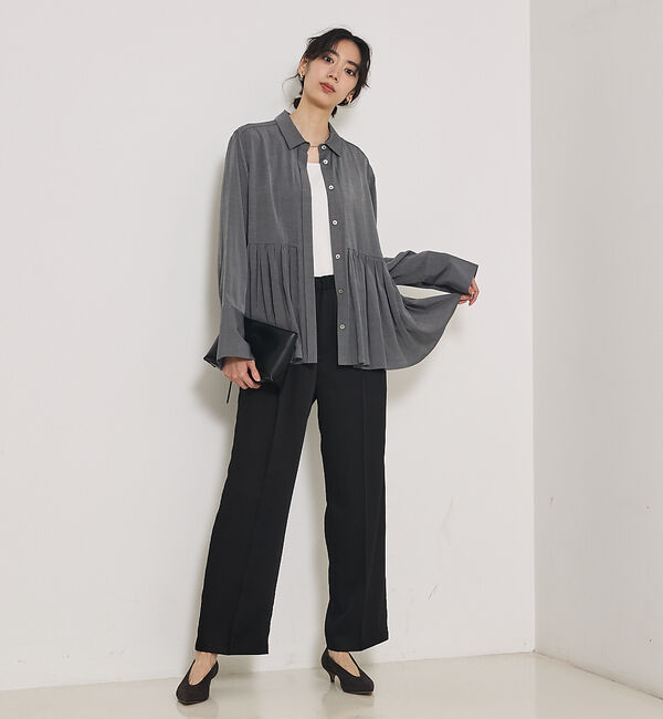 qualite「センタープレスカルゼイージーパンツ」|その他|