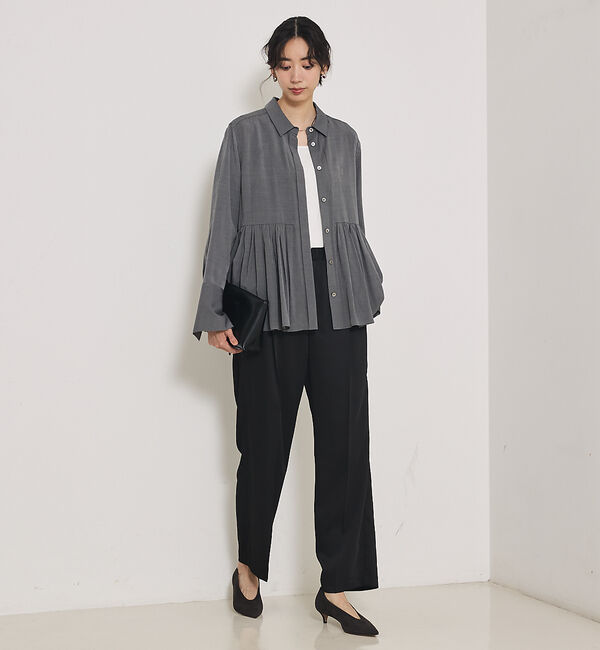 qualite「センタープレスカルゼイージーパンツ」|その他|