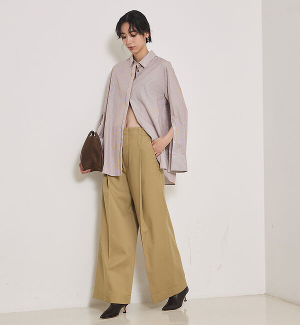 qualite「袖スリットレギュラーシャツ」|シャツ・ブラウス|