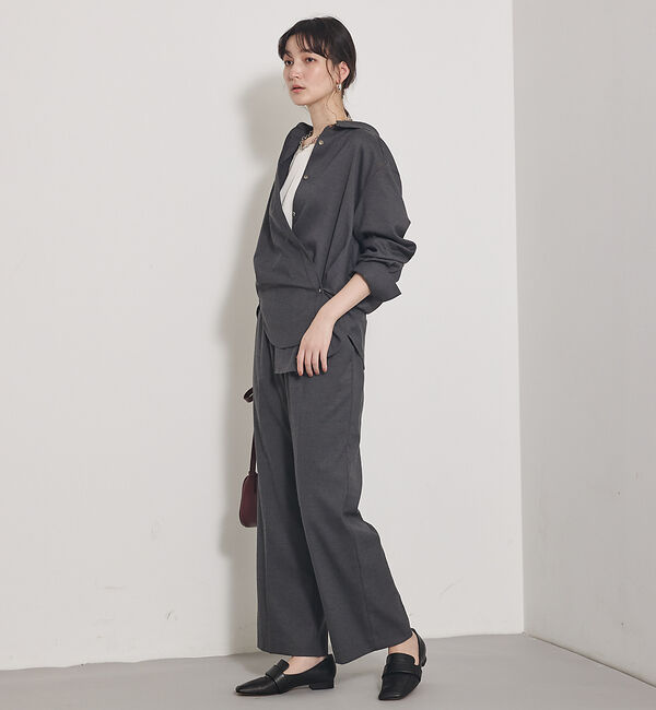 qualite「ソフトサキソニー2WAYシャツ」|シャツ・ブラウス|