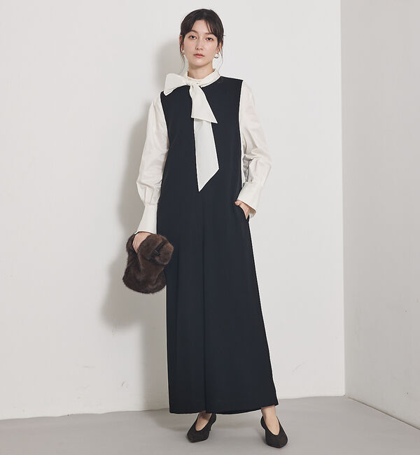 qualite「【Can Cam掲載】タフタボウタイブラウス/ボウタイ取り外し可能」|シャツ・ブラウス|