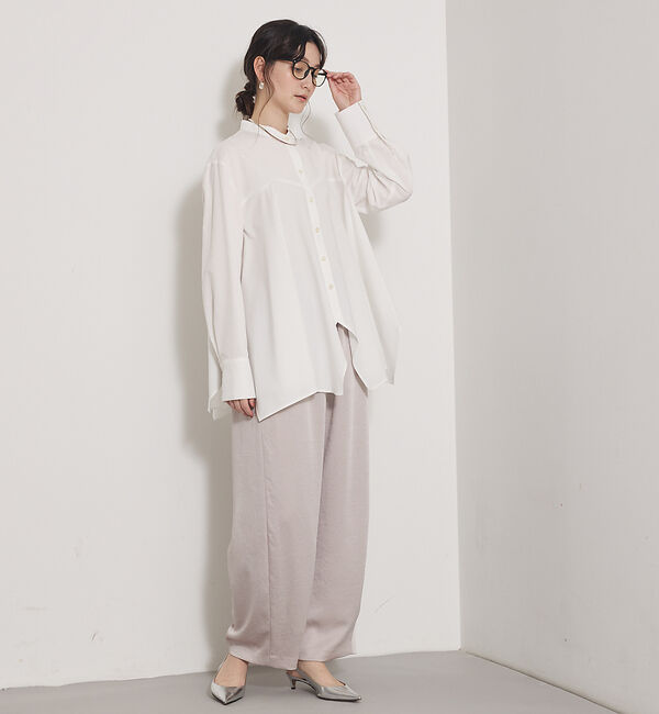 qualite「【一枚でもレイヤードでも決まる】ランダムヘムシャツ」|シャツ・ブラウス|