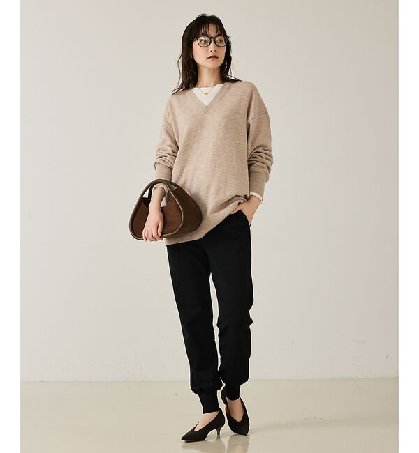 qualite「ウールVネックプルオーバー」|ニット・セーター|