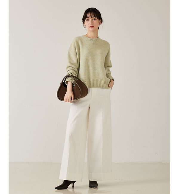 qualite「カラーミックスクルーネックニット」|ニット・セーター|