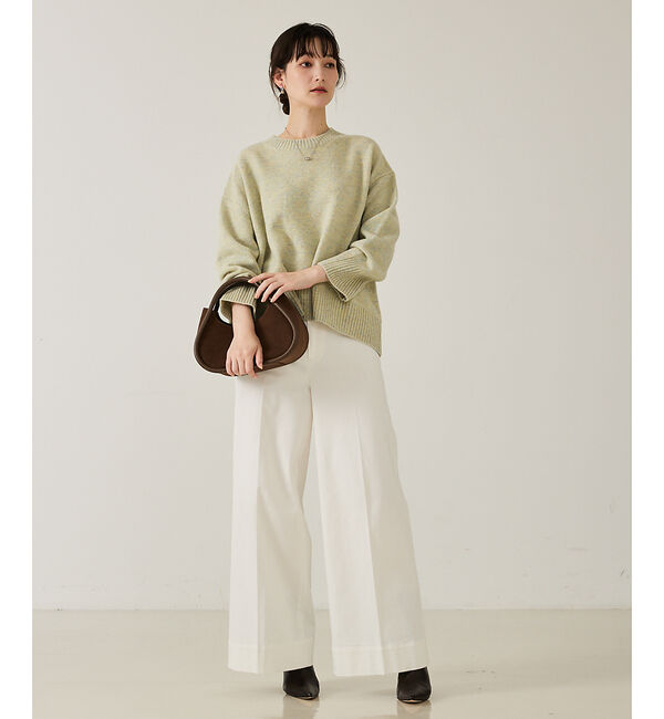 qualite「カラーミックスクルーネックニット」|ニット・セーター|