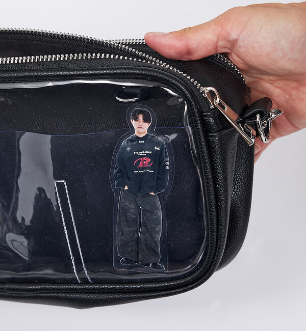 LOWELL things「【BLK/予約】オシゴト/マルチポーチバッグ/推しぬいポーチ【推し活】【予約】」|ハンドバッグ|