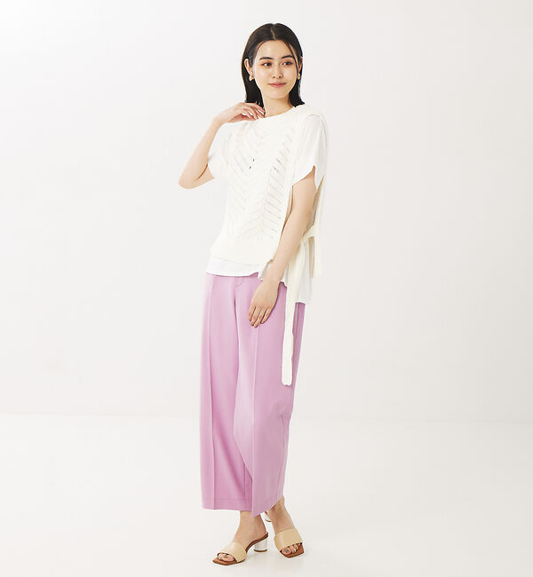 abahouse mavie「透かし編ベスト」|ベスト・ジレ|