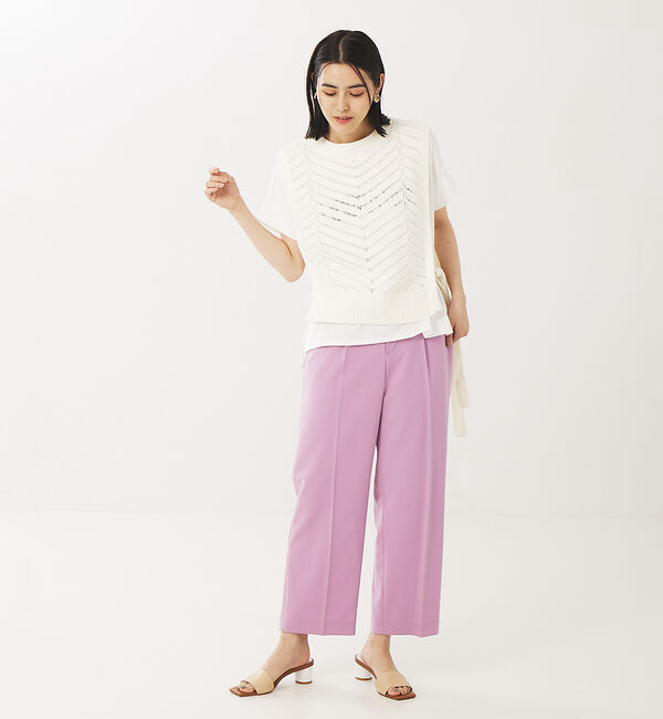 abahouse mavie「透かし編ベスト」|ベスト・ジレ|