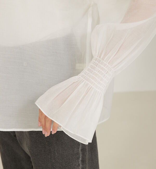 abahouse mavie「マルチフリルブラウス【ティペット付】」|シャツ・ブラウス|