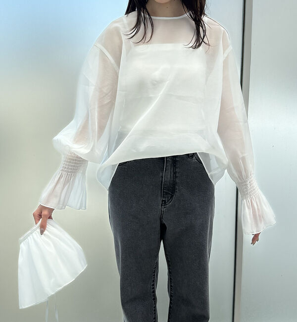 abahouse mavie「マルチフリルブラウス【ティペット付】」|シャツ・ブラウス|