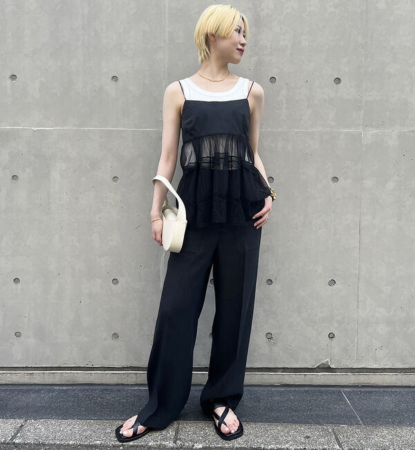 The Store by C' 「【COCUCA】プリーツチュールキャミソール」|キャミソール|