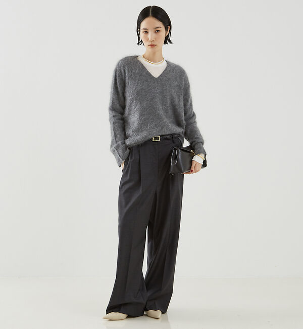 The Store by C' 「【COCUCA】カシミヤファーVプルオーバー」|ニット・セーター|