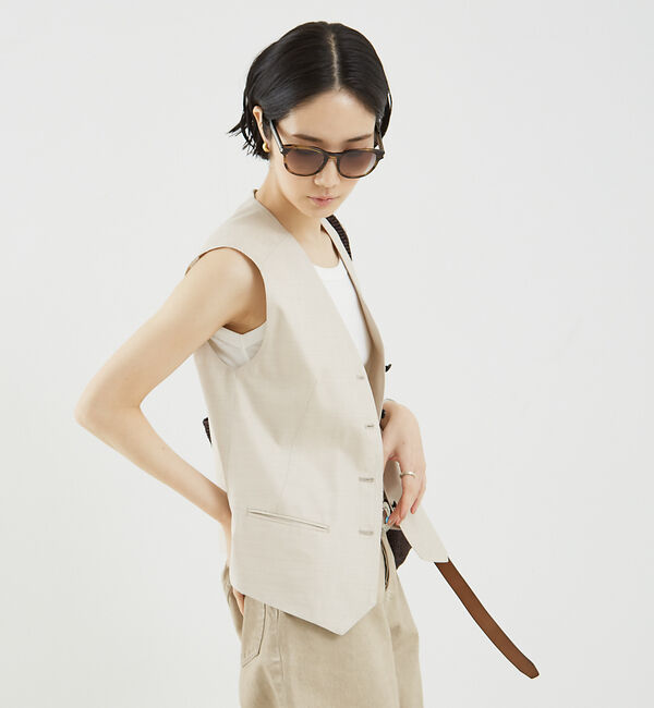 The Store by C' 「【COCUCA】ベスト」|ダウンベスト・ベスト|グレージュ