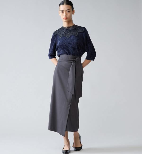 TIARA「レース襟モールニット」|ニット・セーター|