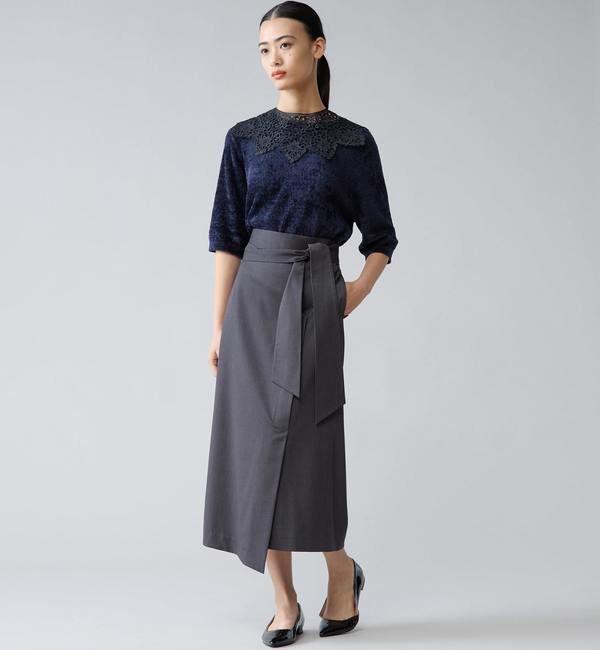 TIARA「レース襟モールニット」|ニット・セーター|