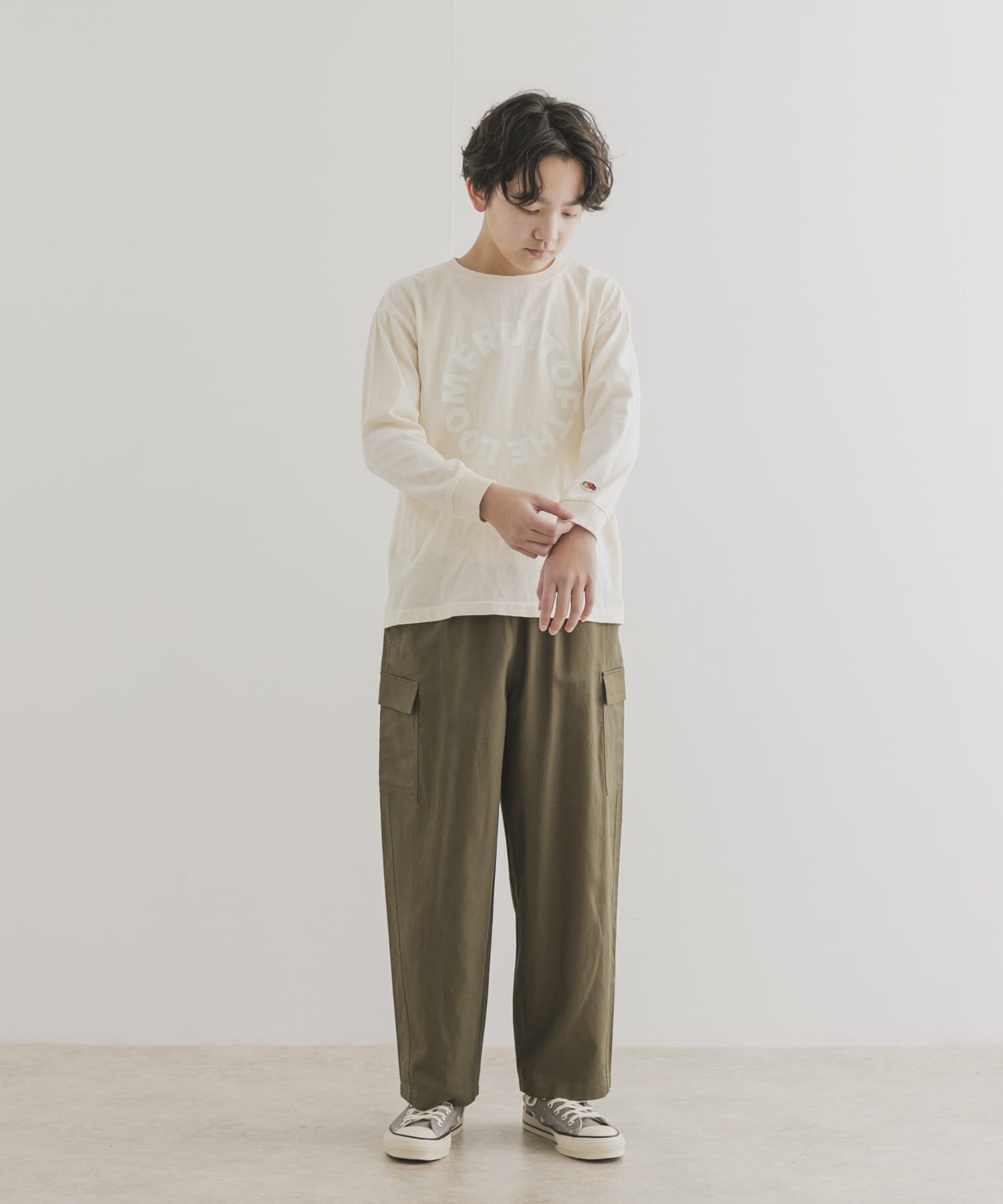 URBAN RESEARCH DOORS「『別注』FRUIT OF THE LOOM&times;DOORS　サークルロゴ長袖Tシャツ(KIDS)」|その他|