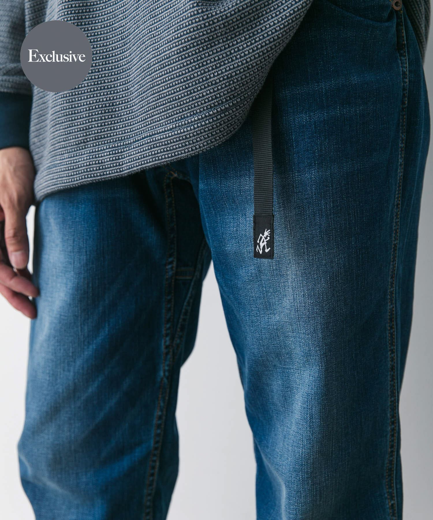 URBAN RESEARCH DOORS「『別注』Gramicci　Mountain Tuck Pants」|デニム|インディゴブルー