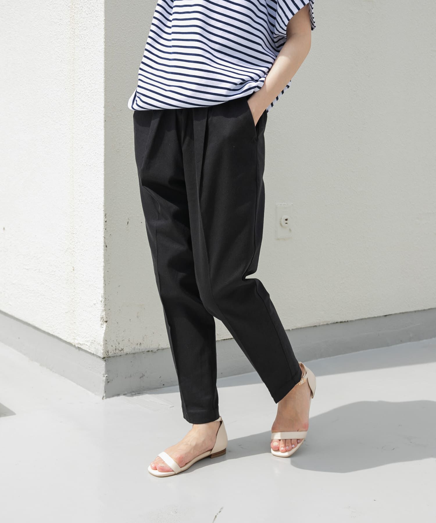 URBAN RESEARCH DOORS「リネン混テーパードイージーパンツ」|その他|