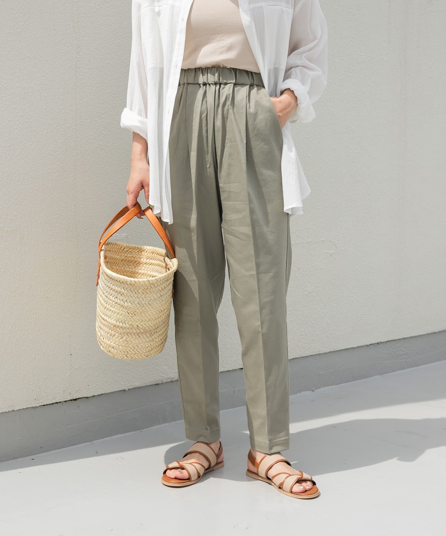 URBAN RESEARCH DOORS「リネン混テーパードイージーパンツ」|その他|